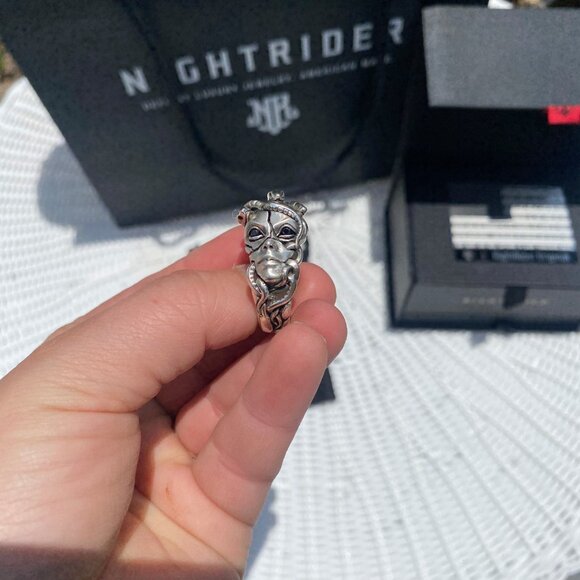 Brand New - Nightrider Patrona Ring with Onxy Eyes Size 9.5 - Picture 4 of 11